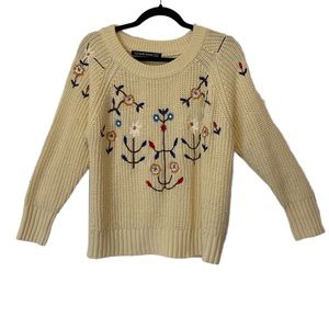 Haute Rogue Floral Embroidered Sweater